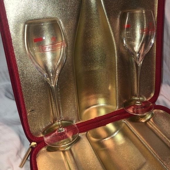 piper-heidsieck Champagne Red Bottle Carry Case Picnic 2 Original Glasses - Picture 4 of 4